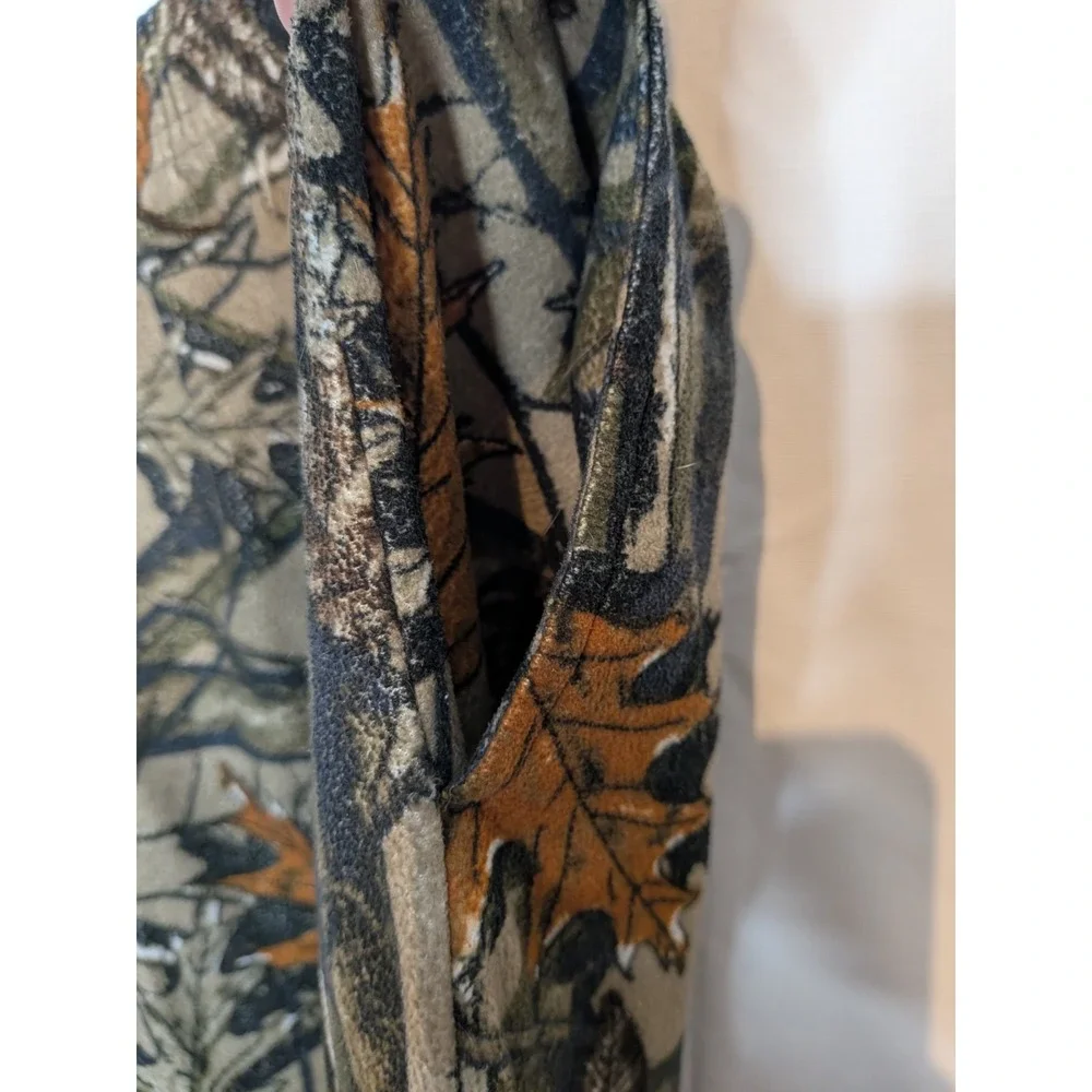 Vtg Fruit Of The Loom Mens Pajama Pants Camo Medium Hunting Baselayer Drawstring